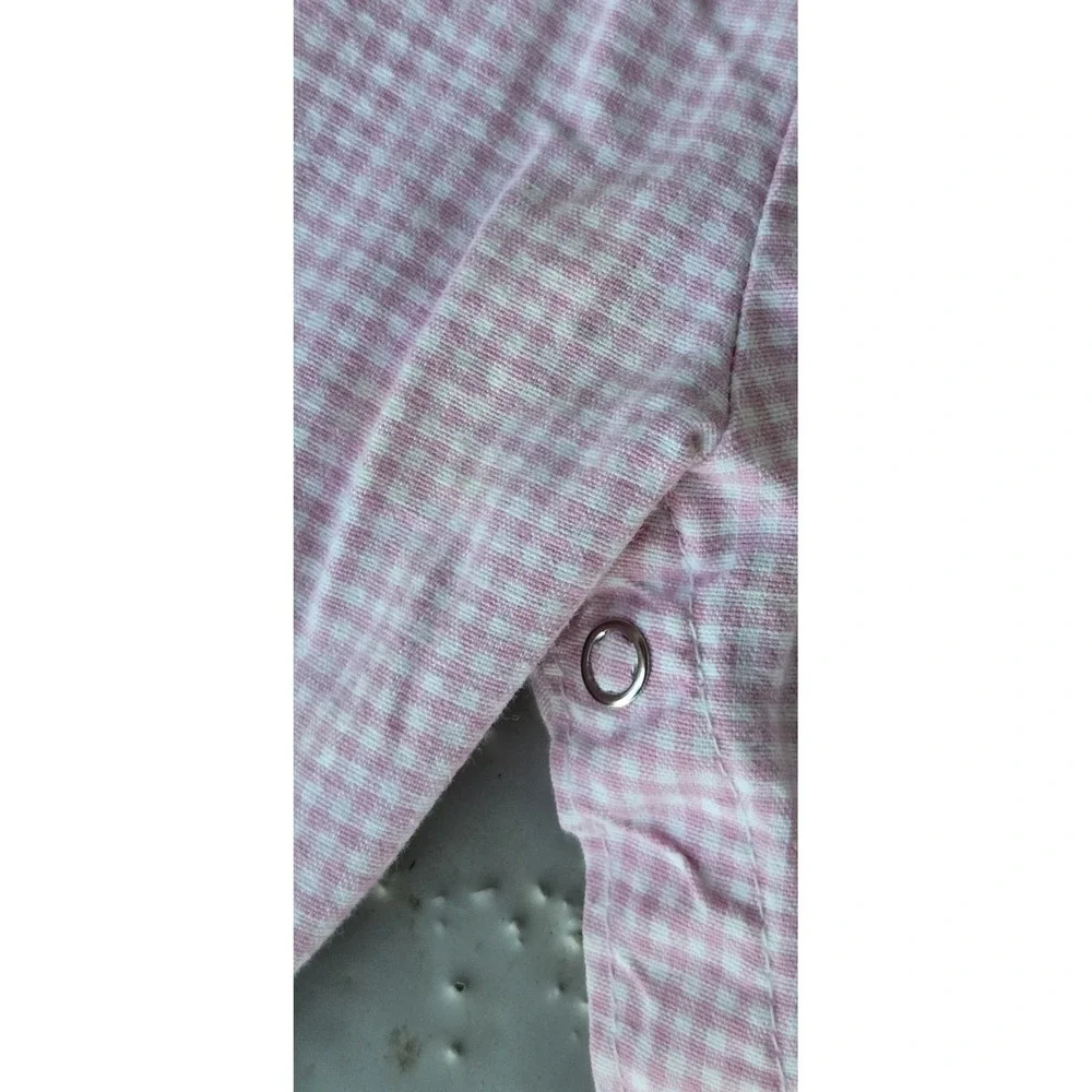 Vintage OshKosh B'gosh Pink Gingham Check Overalls Girls Baby Toddler 24‎ Months